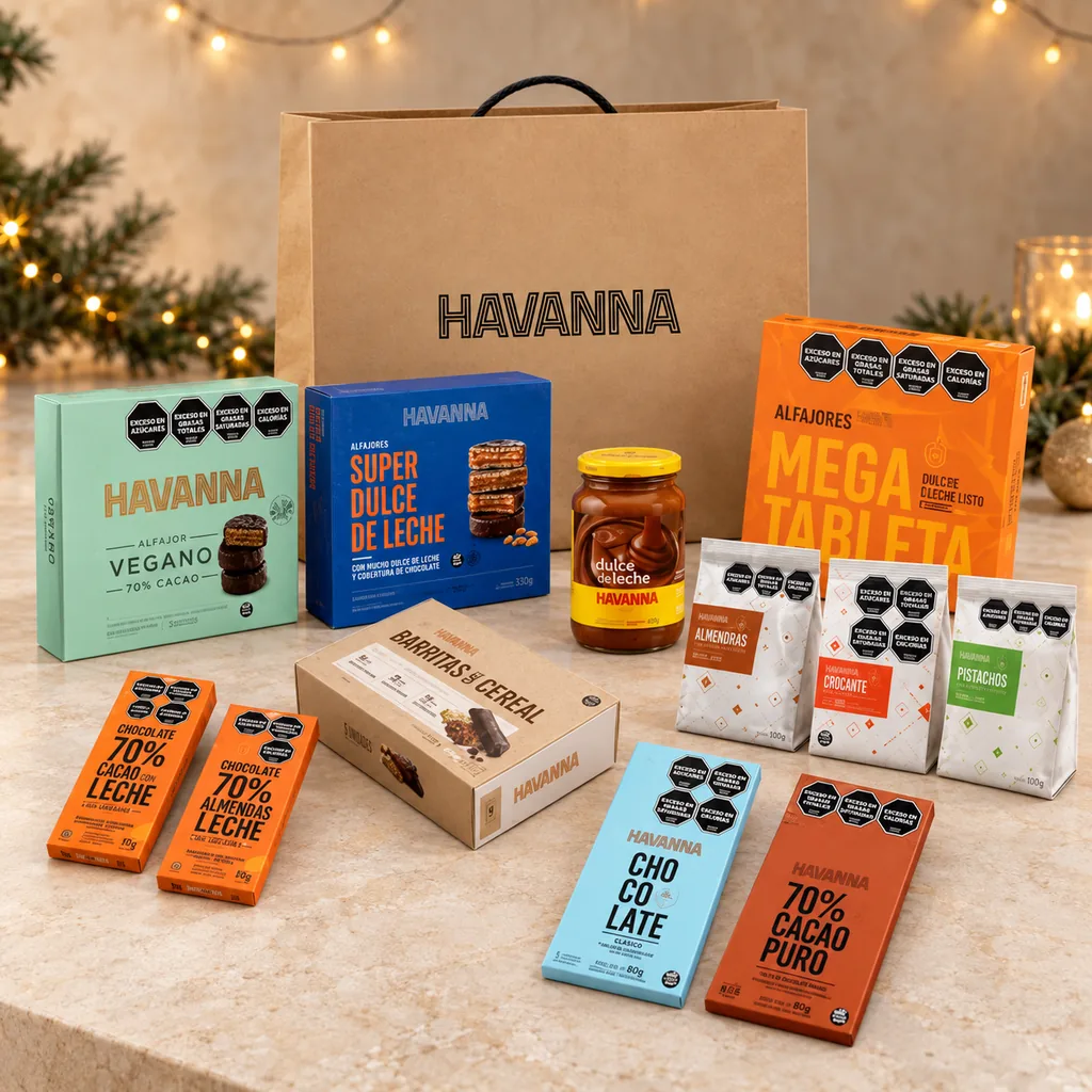 Foto ilustrativa de productos de Havanna Mix libre de gluten; consultar para confirmar composición.