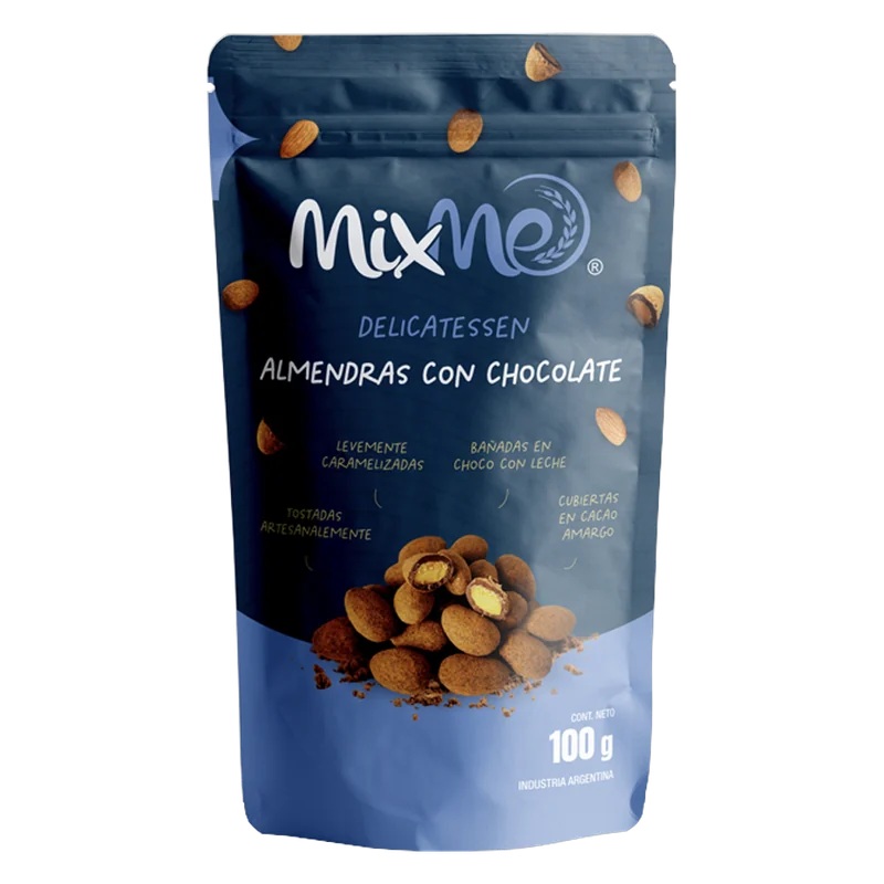 Envase de Almendras con chocolate MixMe, 100 g.