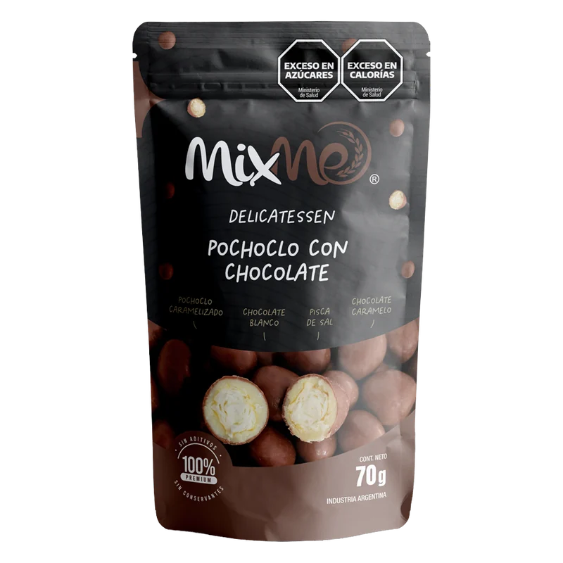 Envase de Pochoclo con chocolate MixMe, 70 g.